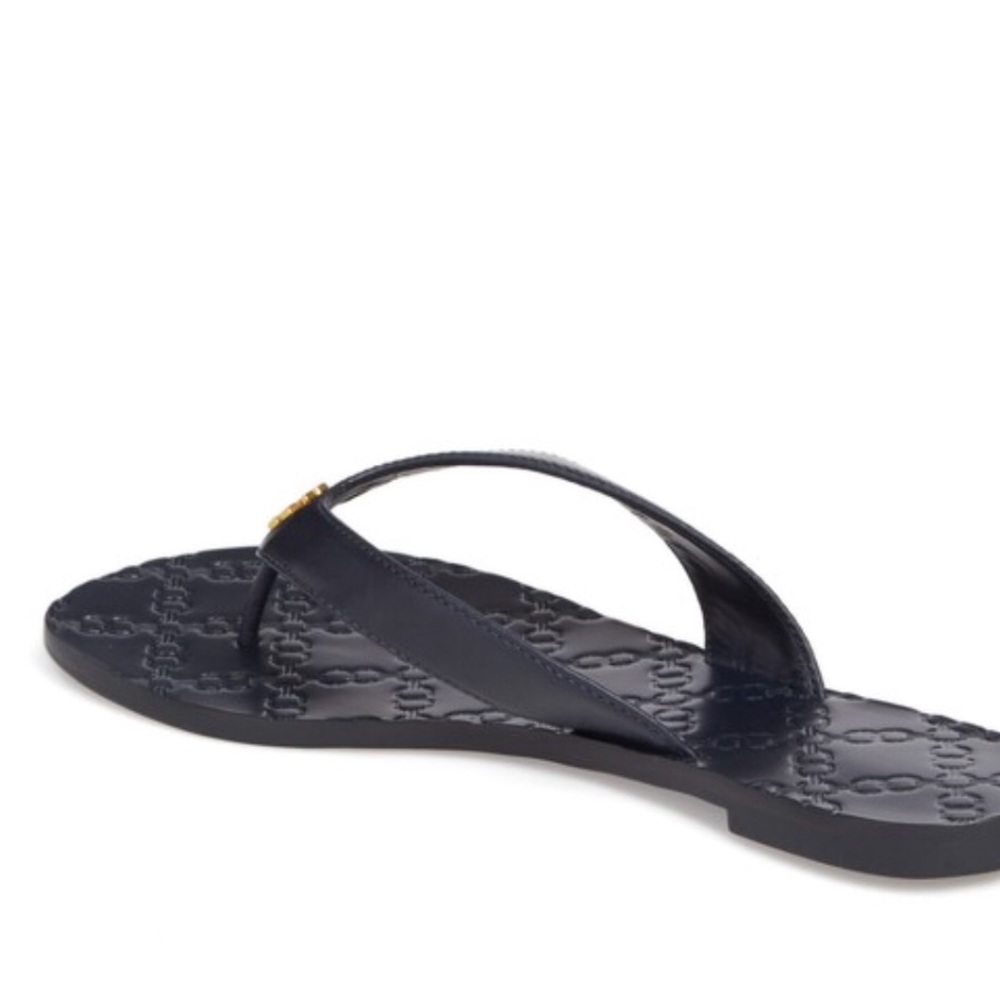 Navy Tory Burch Monroe Sandals Size 8